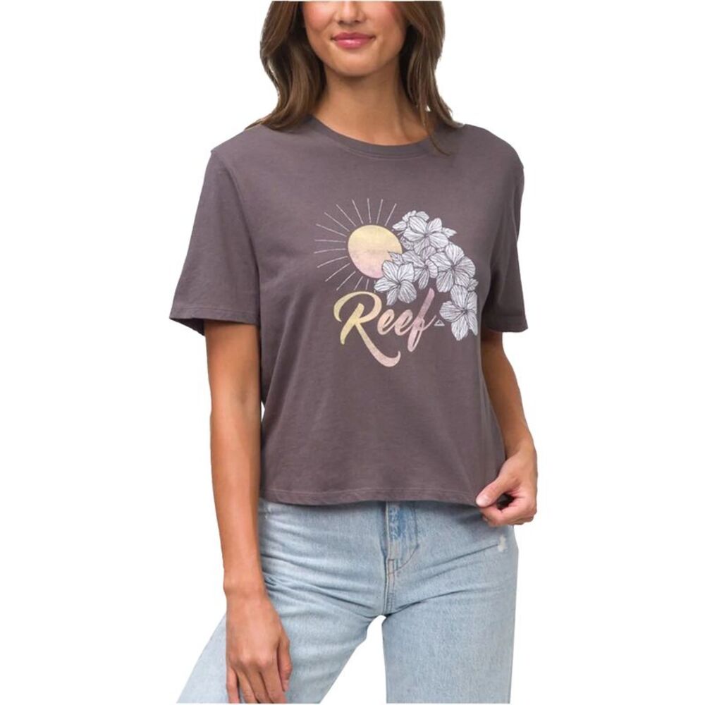 Reef Womens Plumerian Graphic T-Shirt, NWT